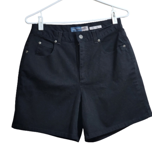 Liz claiborne high waisted classic fit denim short color black size 10 - Picture 1 of 4